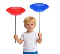 GALPADA 2 Jeux D'assiettes de Jonglage avec Baguettes, Kit de Jonglage Coloré pour Spectacles de Et Enfants, Assiettes Tournantes en Plastique pour Jeux de Fête Et Entraînement Acrobatique