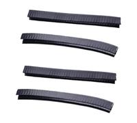 GALPADA 2 Paires Bande de Protection en Caoutchouc Silicone Noir pour Planche à roulettes, Design en Rainure en U, Antichocs et Étanche, Protège Le Bord du Skateboard