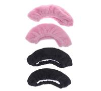 GALPADA 2 Paires Protège-Lames Peluche pour Patins à Glace Lot de Élastiques Protection pour Patins Hockey Artistique et Glace Accessoires Skate Unisexes Rose Noir
