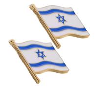 GALPADA 2 Pièces à argentine épinglette du drapeau israélien américain épinglettes du drapeau national épinglette du drapeau américain pour costume Épinglette drapeau américain
