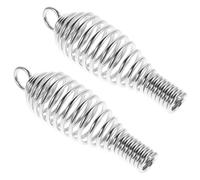 GALPADA 2 Pièces Acier Inoxydable Argenté Poignée à Ressort pour Porte | Mécanisme Souple Compressé Puis Retour, Prise Confortable, Installation Facile, Résiste à Déformation