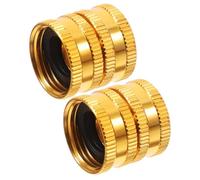 GALPADA 2 pièces Adaptateur de Tuyau de Jardin Laiton Pouce Double Femelle à Double Mâle Raccord Robuste pour Arrosage Irrigation Domestique et Agricole Lot
