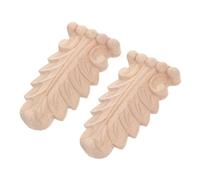 GALPADA 2 pièces Appliques Sculptées Bois Rustique pour Décoration Angle de Mobilier Moulure Décorative Vintage Corbels Non Peints pour Portes et Cheminées