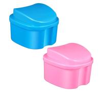 GALPADA 2 pièces Boîte de Rangement Portable pour Prothèses Dentaires Étui et Abs Protection Sécurisée pour Dentier et Appareil pour Voyage et Usage