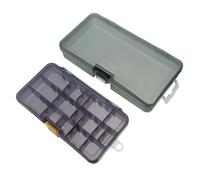 GALPADA 2 pièces Boîte de Rangement pour Matériel de Boîte Compartimentée pour Leurres et Appâts Organiseur Portable pour Accessoires de Fermeture Stable par Boucle pour Pêcheurs et