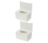 GALPADA 2 pièces Boîte Lingettes Humides Rechargeable Distributeur Portable Étanche et Durable Boîte de Rangement Multifonction pour Lingettes Mouchoirs et Masques Design Moderne pour