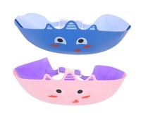 GALPADA 2 Pièces Bonnet de Shampooing pour Garçon Fille Casquette de Bain Réglable Protection pour Yeux et Oreilles Design Cartoon Adorable pour Tout Tricératops Tricératops