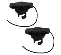 GALPADA 2 Pièces Bouchon de Valve Gonflable en PVC Noir pour Bateau Pneumatique et Kayak, Fixation Sécurisée, Résistant à l'usure, Kayak pour Lacs