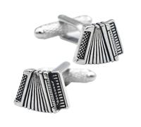 GALPADA 2 pièces Boutons de Manchette Homme Métal Doré Style Accordéon Accessoires Chemise Classiques pour Costume et Tenue Formelle Fête des Pères