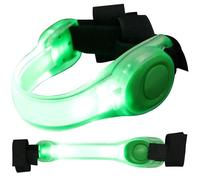 GALPADA 2 Pièces Brassard Lumineux LED Réglable, Sécurité Réfléchissante | ABS et Pvc, Boucle Robuste, Visibilité Accrue dans L’obscurité, pour Bras et Manches