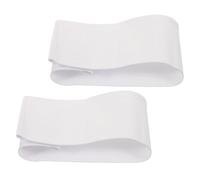 GALPADA 2 Pièces Brassard Personnalisable Blanc Nylon Ajustable | Surface Vierge pour Création DIY, Maintien Élastique, Identification Claire, Conçu pour Entraîneurs et Capitaines Lors