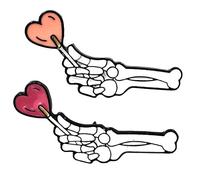 GALPADA 2 Pièces Broche Hippie Broches Pour Femmes Coeur Damour En Alliage Jolie Épinglette De Cool Revers En Jean De Vêtements Dessin Animé Manquer