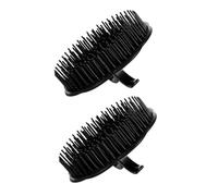 GALPADA 2 Pièces Brosse à Cheveux Du Masseur Cheveux Hérissés Pellicules Cuir Chevelu Pinceau De Shampooing Incurvé Poil Traitement Professionnel Aucune Autorisation Noir