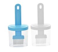 GALPADA 2 Pièces Brosse Barbecue avec Récipient Résistant Chaleur pour Huile Sauce Crème Pinceau Marinade pour Grillades Viandes Pâtisseries Usage Cuisine et Barbecue