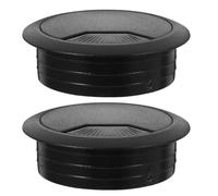 GALPADA 2 Pièces Cache-œillet Passe-Fil, Organise Câbles et Protège Fils | ABS Noir, Installation Facile, pour Bureaux de Bureau et Environnements Scolaires, Gestion Soignée