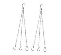 GALPADA 2 Pièces Chaînes de Suspension pour Pots de Fleurs Lot de Accessoires de Jardin Polyvalents avec Crochets pour Lanternes et Décorations Capacité de Charge et Installation Rapide