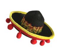 GALPADA 2 Pièces Chapeau Mexicain Miniature pour Chien, en Tissu | Ornement Délicat pour Chiot, Léger et Confortable, Accessoire Photo pour Halloween et Séance
