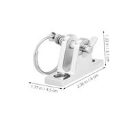 GALPADA 2 Pièces Charnières INOX Bimini Top avec Base Concave Goupille Amovible et Vis Kit pour Pontons Yachts et Bateaux