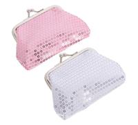 GALPADA 2 Pièces Children's Sequin Coin Purse Set with Kiss-Lock Closure Sparkly Mini Wallets for Portable Glitter Crossbody Purses for Birthdays and Daily Use
