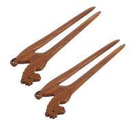 GALPADA 2 Pièces Chinese Vintage Wooden Hair Chopsticks Traditional Horse Hairpin For Women Elegant Bun Holders For Spring Festivals And Hanfu Hairstyles
