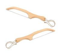 GALPADA 2 Pièces Couteau à Dentelé en Acier Inoxydable et Bois pour Toast