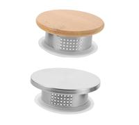 GALPADA 2 Pièces Couvercles de Carafe Acier Inoxydable pour Pichet Eau Joints Hermétiques Anti-poussière pour Boissons Fraîches Remplacement pour Bureau et Maison