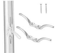 GALPADA 2 pièces Crochet INOX avec Vis Taquet Corde Bateau Robuste Accessoire Kayak et Barque Corrosion