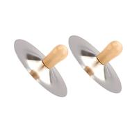 GALPADA 2 pièces Cymbales à Doigts avec Manches Bois Set de Instrument de Percussion pour Garçon Fille pour Danse et Musique