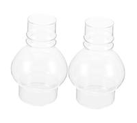 GALPADA 2 Pièces D'abat-jours en Verre pour Lampe à Pétrole, Hauteur 6 1/4 Pouces, Base 3 Pouces, Style Rétro, Améliore L'éclairage, pour Décoration Maison