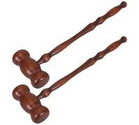 GALPADA 2 Pièces de Juge Prise Confortable Vintage en Bois Marron Accessoire de Costume pour Ventes aux Enchères et Mises en Scène en Salle D'audience