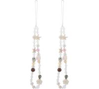 GALPADA 2 pièces Dragonne Poignet Perlée Bracelet Charm Appareil Photo et Téléphone Sangle Multifonction pour Clés Téléphones et Caméras Attache Sécurisée et Facile pour Femmes et Filles