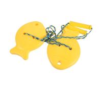 GALPADA 2 Pièces Échasses D’équilibre Poisson, Entraînement Sensoriel | Base Antidérapante en Plastique Jaune, Plateforme Texturée Corde, pour Maternelle et Cours D’éducation Physique