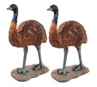 GALPADA 2 pièces Figurine Autruche Petite Décorative Plastique Modèle Réaliste pour Éducation et Décoration de Bureau ou Jardin Lot