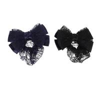 GALPADA 2 Pièces Filet à Cheveux en Maille Élastique Nœud, Couverture de Chignon Élégante en Tissu et Métal, Maintien Fiable pour Coiffure Professionnelle en Milieu Infirmier