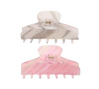 GALPADA 2 Pièces Grosse Pince à Griffes Irisée en Plastique Mécanisme D'ouverture Facile, Légère et Stylée, pour Femmes et Filles Lors de Chaque Matin Chargé ou Fête