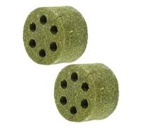 GALPADA 2 Pièces Jouets à Mâcher pour Hamster Broyeur De Dents De Lapin Jouets De Lapin Friandises Dentition Molaire Jouets à Mâcher par Voie Orale Bio Animaux Fléole des Prés Olive Green