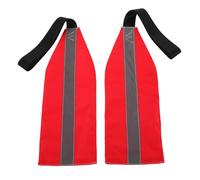 GALPADA 2 Pièces Kayak Safety Flags Réfléchissants Rouge avec Sangle Signal Davertissement Haute Visibilité pour Canoës Bateaux et Remorques Longues