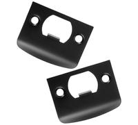 GALPADA 2 Pièces Kit de Gâche de Porte en Acier Inoxydable Noir Plaque de Protection et Installation Facile pour Renforcement de Porte Sécurisé