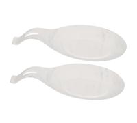 GALPADA 2 pièces Lot de Repose Cuillères Silicone Résistant Chaleur avec Motif Marbre Supports pour Cuillères et Louche Accessoires de Cuisine Compacts pour Plan de Travail Propre
