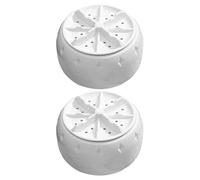 GALPADA 2 pièces Machine à Laver Portable Turbo avec Alimentation USB et Ventouses Mini Lave-linge Automatique pour Sous-vêtements Délicats Chaussettes Vêtements de Voyage Usage Maison et