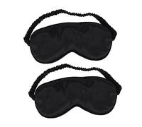 GALPADA 2 pièces Masque de Sommeil Soie Double Face Lot de Masques Occultants pour Yeux pour Sommeil Réparateur et Apaisant Noir