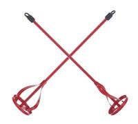 GALPADA 2 Pièces Mélangeur de Peinture et Enduit en Acier Rouge pour Perceuse, Capacité 1 Quart à 5 Gallon, Mélange Homogène Facile à Entretenir, pour Chantier et Maison