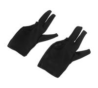 GALPADA 2 Pièces Moufles Résistants la Chaleur pour Permanente, Protection Pratique pour Mains et Doigts, Design 3 Doigts, Tissu Noir, Usage Salon Coiffure et Personnel