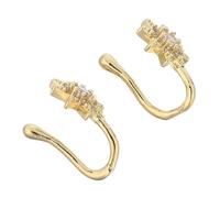 GALPADA 2 Pièces Nose Rings U-shape Faux Septum Jewelry Non-piercing Star Design Comfortable And Secure For Party Festival And Daily Wear