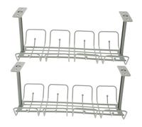 GALPADA 2 pièces Organisateur de Câbles Bureau Support Suspendu Vert Foncé Rangement Câble et Multiprise pour Gestion Filaire Bureau Structure Solide et Installation Facile