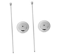GALPADA 2 Pièces Ornements de mât métallique petit mât de drapeau de bureau décoration decoration voiture porte-drapeaux poteau de drapeau métallique Plastique Silver