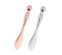 GALPADA 2 pièces Outil Massage Visage Bâton Métallique pour Crème Yeux Massage Facial Raffermissant Anti-rides Lifting Contour des Yeux Portable et Facile à Nettoyer