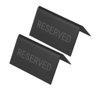 GALPADA 2 pièces Panneaux Réservés Acier Inoxydable Signes de Table Réservée Compacts et pour Réunions Restaurants Design Économiseur Espace Faciles à Lire