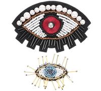 GALPADA 2 pièces Patch Yeux Brodés à Paillettes pour Vêtements et Accessoires DIY Appliques Décoratives pour Sacs Chaussures Chapeaux et Réparation Textile