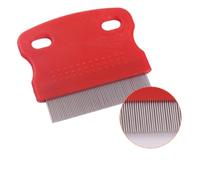 GALPADA 2 Pièces Peigne Inox pour Animaux Toilettage Fin Anti-puces pour Chat et Chien Dents Arrondies Confortables et Couleurs Aléatoires Couleur Aléatoire